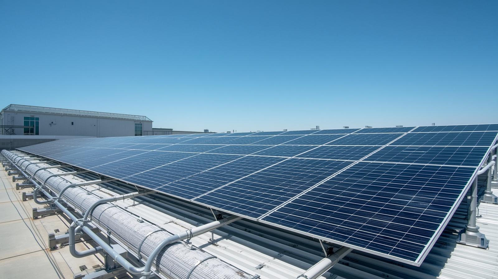 Commercial solar installation
